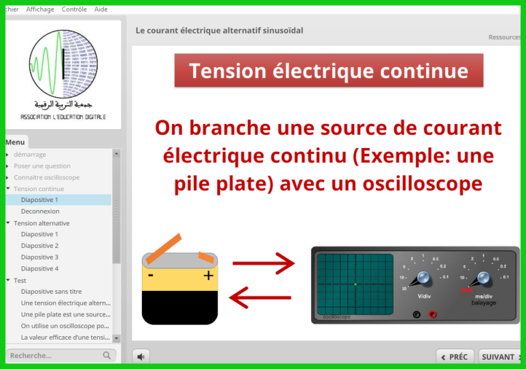 Le courant électrique alternatif sinusoïdal