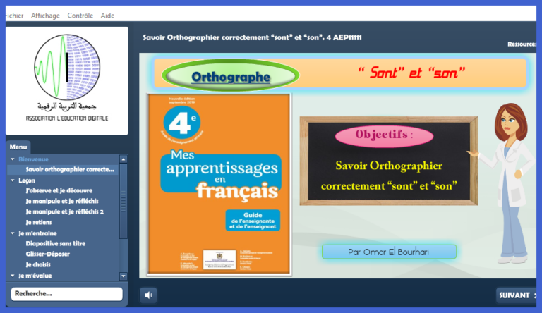 “Savoir orthographier ” son ” et ” sont