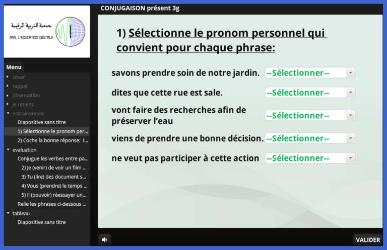 Le présent des verbes du 3eme groupe