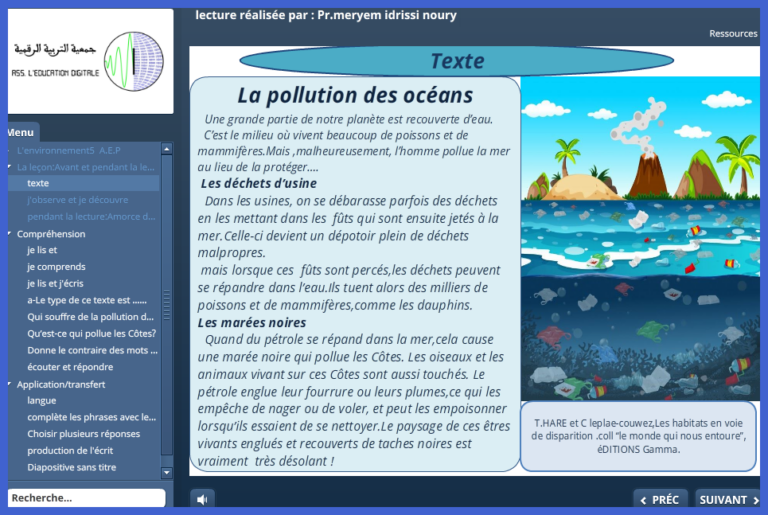 Lecture : la pollution des océans