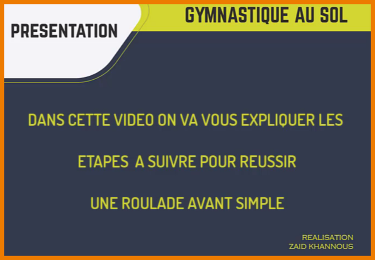 Apprentissage des éléments gymniques