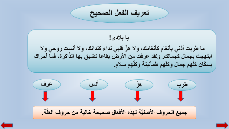 تصريف الفعل الصحيح