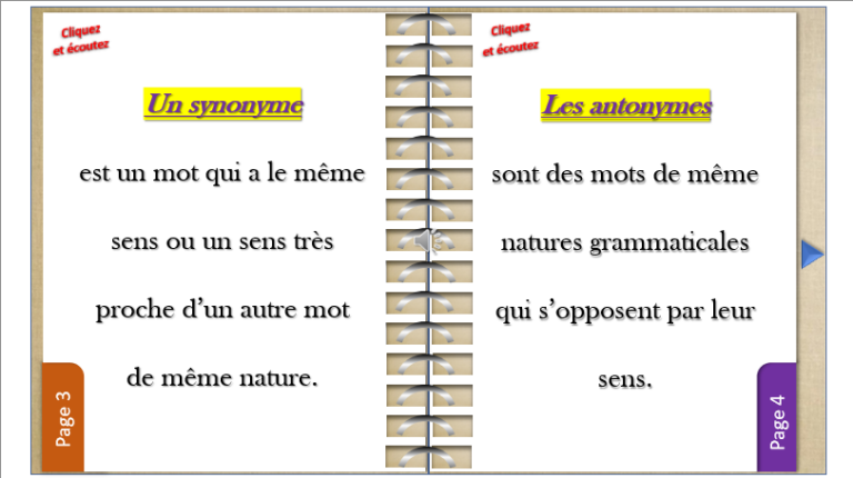 Synonyme / antonyme